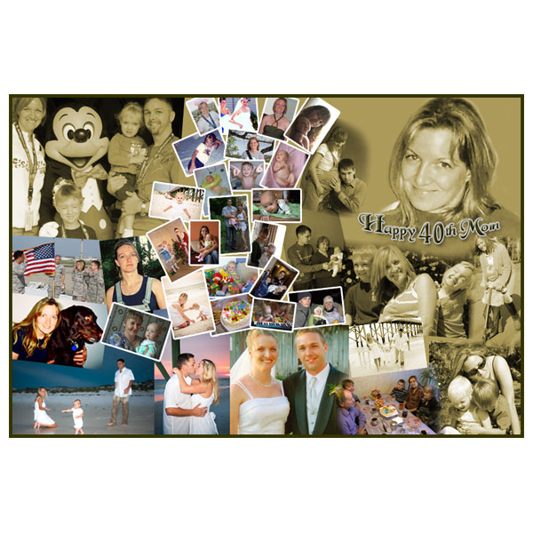Photo Collage: 40th Birthday Collages – Gift Ideas for Her and Him
