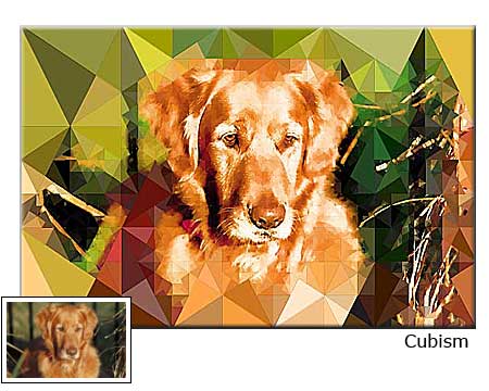 Cubism Oil painting Pet Portrait