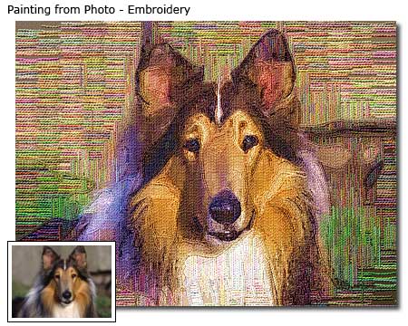 Oil Embroidery painting Pet Portrait