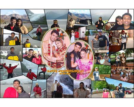 Anniversary Photo Collage for Indian Couple