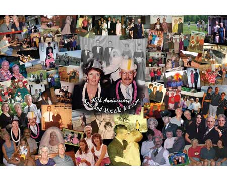 Photo Collage for Grandparentsd as 40th Wedding Anniversary Gift