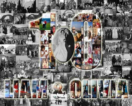 Personalized 10th Anniversary Collage