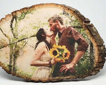 gift for first anniversary transferring picture into wood