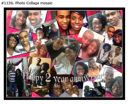 Wife-husband 2nd anniversary, second year of marriage, love story picture collage