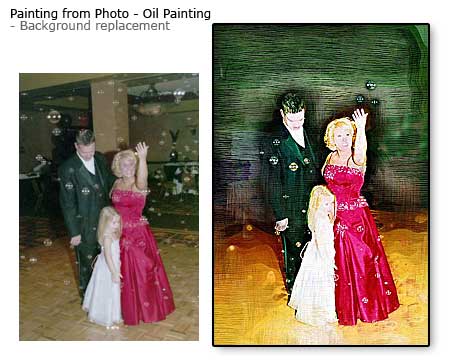 Creative 10 years anniversary gift ideas for wife – artwork from photo, background replacement
