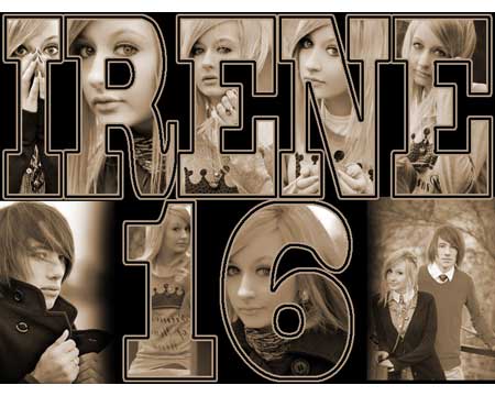 Shape 16th birthday collage, number 16 and girlfriens name