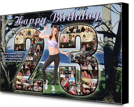 Great birthday party photo collage for girl