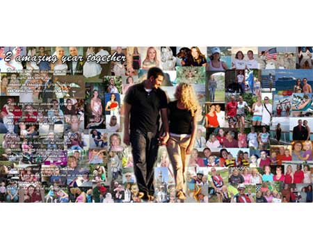 Personalized Love Story Panoramic Collage for girlfriends birthday