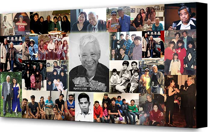 Stretched Canvas Prints of Dads Treasured Memories