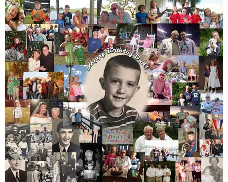 Personalized Dad's Life Story Collage for gift