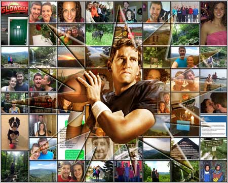 Personalized Dad sport star shape Collage for Gift