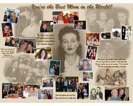 Personalized Mom's Life Story Collage for gift