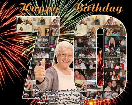 Happy Birthday Grandma Shepe 70 Photo Collage