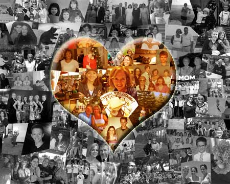 Personalized Heart Shape Collage for gift