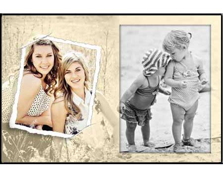 Then and Now Large Happy Birthday photo card