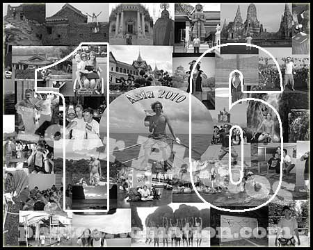 Surprise Gift for Boyfriend 16th Birthday black and white photo collage