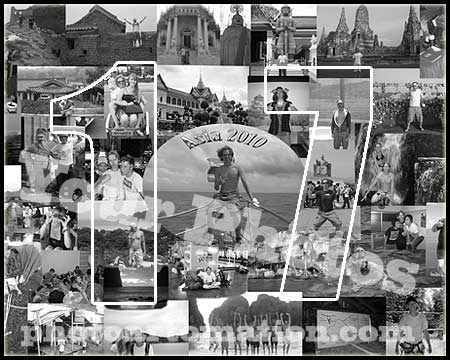 Personalized Black-White 17th Birthday Collage, Brother Photos