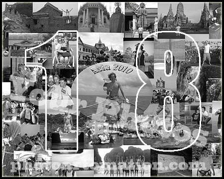Personalized Black-White 18th Birthday Collage, Brother Photos