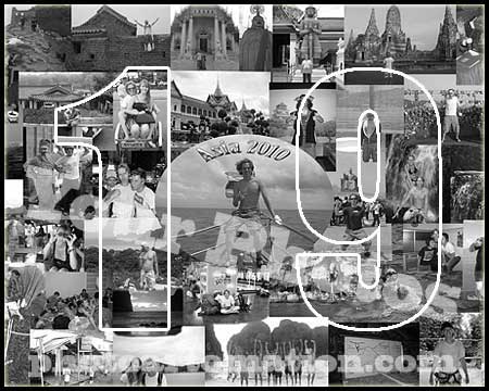 Black White number 19 collage for 19 year old boyfriend