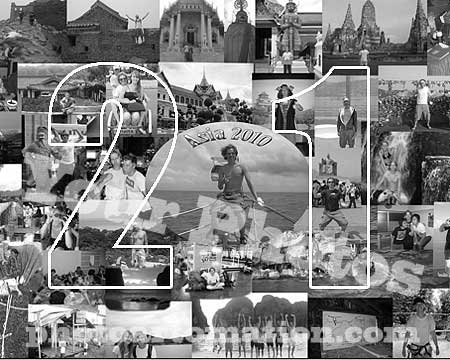 Black White number 21 collage for 21 year old boyfriend