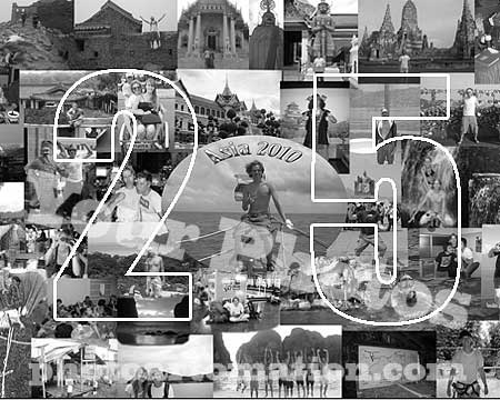 Surprise Gift for Boyfriend 25th Birthday black and white photo collage