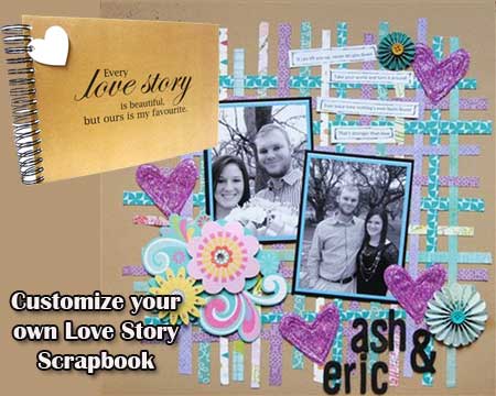Love Story 25 x 25 Memory Scrapbook for 25th men birthday