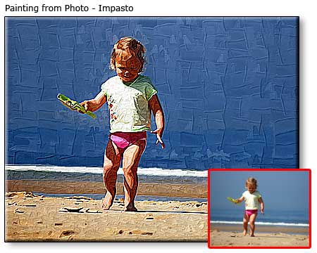 Oil Impasto painting Children Portrait