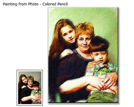 Colored Pencil Family Portrait