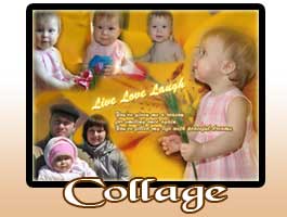 Creative family picture collage design
