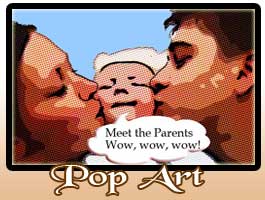 Happy family personalized pop art picture frame