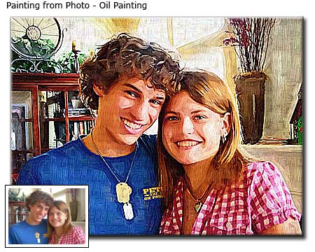 Oil painting Friends Portrait