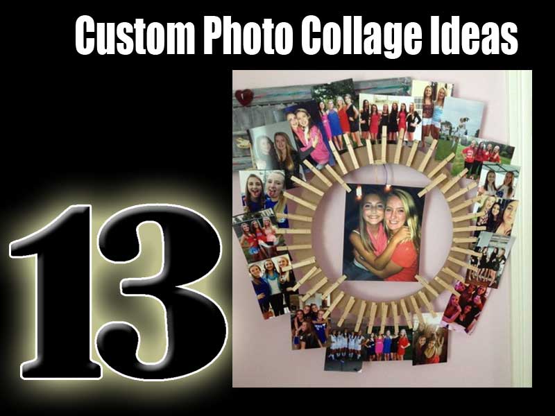 Make 13th birthday pic collage with original photo mounting
