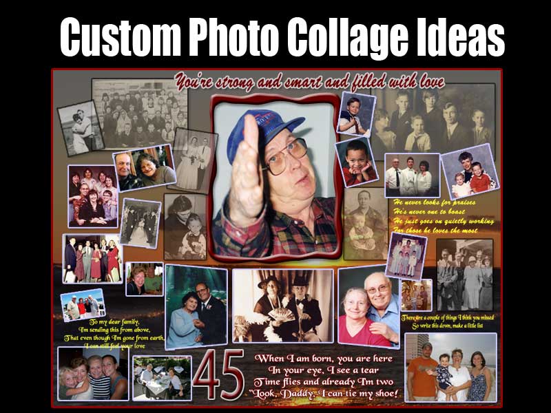 45th birthday photo collage for dad