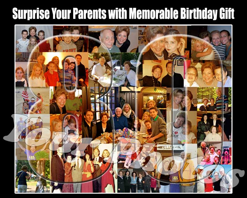 Photo collage for Grandpas 80th birthday from grandkids