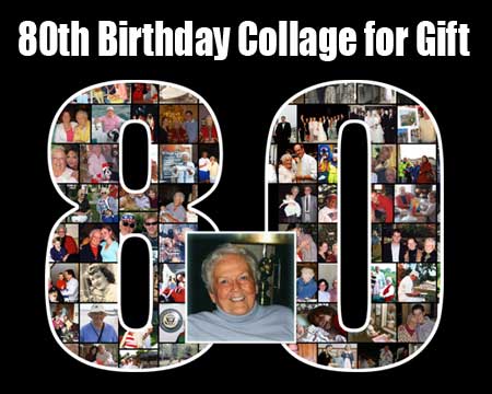 Mom 80th birthday montage ideas for unique gift