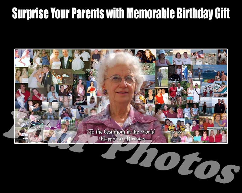 Creative 80th birthday photo collage ideas for grandmother-in-laws
