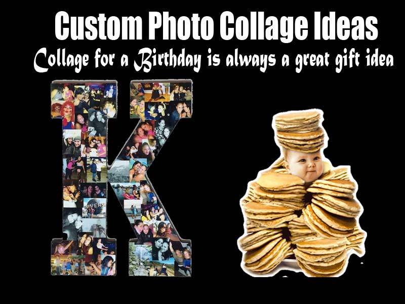 Create photo name letters 23rd birthday collage on wood