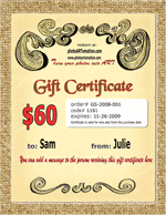 Gift Certificate for Board Mounting and Framing