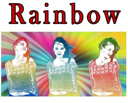 Personalized Rainbow PopArt design