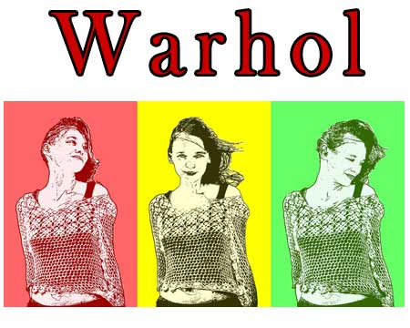Personalized Warhol inspired pop art
