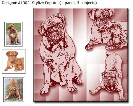 1-panel Stylize Pop Art Pet Portrait