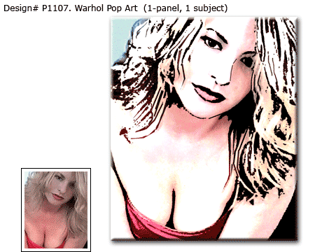 Warhol 1-panel pop art  girl portrait