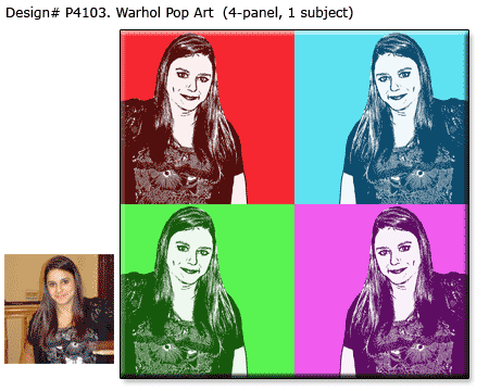 Hand-drawn pop art portrait of wife from photo