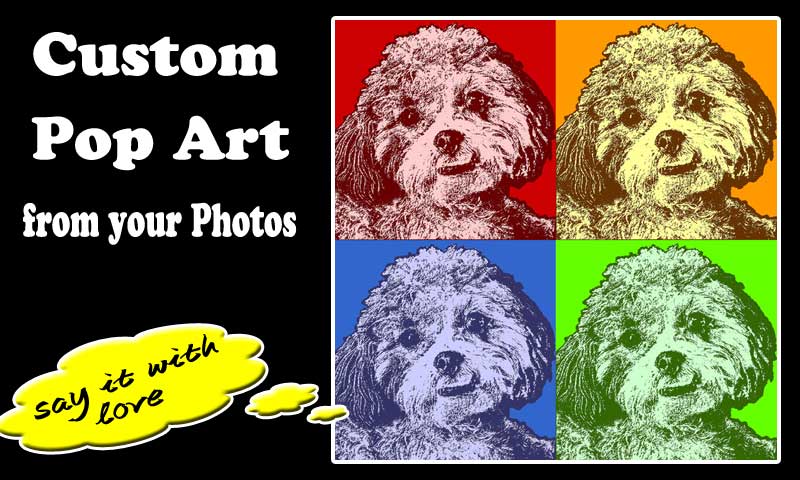 Dog portrait, 4 panels