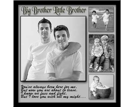 Photo collage then-now birthday little-bif brothers