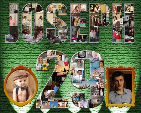 Personalized photo collage in Numbers-Letters shape