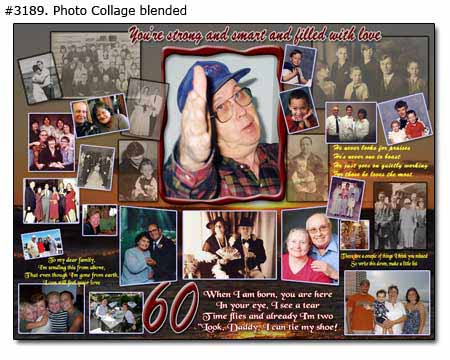 Photo collage for father 60th birthday