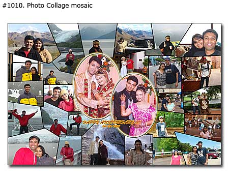 Cute Indian couple mosaic collage example 1010