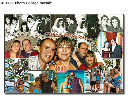 30th Wedding Anniversary Collage Gift Ideas for Married Couple