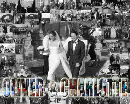 BW Wedding Photo Collage Blended #1270